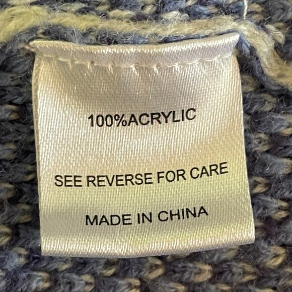 VTG Witty Fox Y2K Cropped Floral Sweater Hoodie Full Zip Size XL Varsity Stripe - Picture 5 of 7